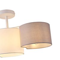 Fabric chandelier, 3 lamps, 3xe14, max. 8w, φ560 mm, white, Arte Illumina Cloud