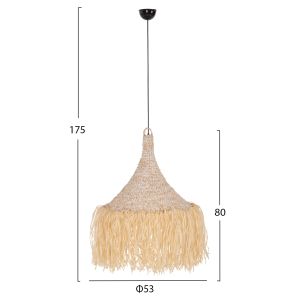 Chandelier ceiling lamp Hm7816 natural palm D53x45cm