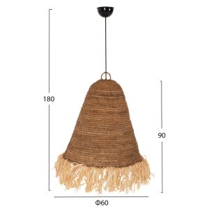 Chandelier ceiling Hm7818 made of banana wood D60x90-180hcm