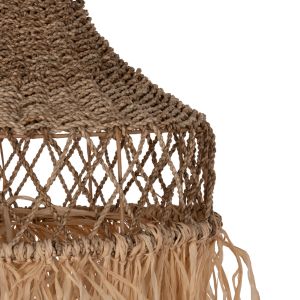Chandelier ceiling Hm7819 made of palm leaves and sea grass D42x34cm