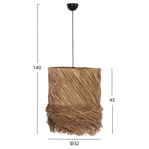 Chandelier ceiling Hm7821 seagrass in natural color D32x45-140hcm