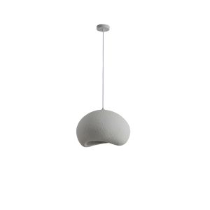 Chandelier polyester single lamp 1xe27 Max 15w Ø340x1750mm white Arte Illumina Aeonic