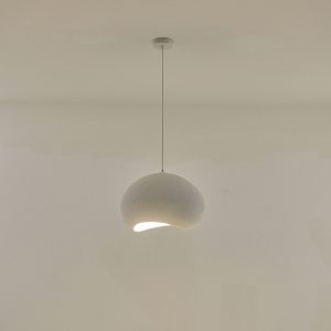 Chandelier polyester single lamp 1xe27 Max 15w Ø340x1750mm white Arte Illumina Aeonic