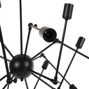 Chandelier with 12 lights Hm4167 black metal D92x120hcm