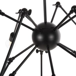 Chandelier with 12 lights Hm4167 black metal D92x120hcm