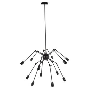 Chandelier with 12 lights Hm4167 black metal D92x120hcm