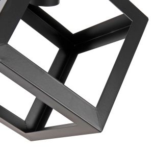 Chandelier with 2 cubes, black metal, D18x130hcm Hm4035