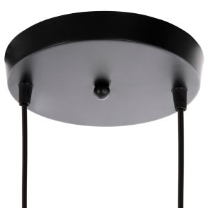 Chandelier with 2 cubes, black metal, D18x130hcm Hm4035