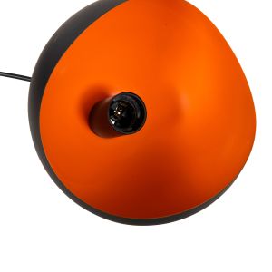 Chandelier with 3 lamps Hm4166,01 metal spheres in black-orange D20x112hcm