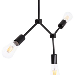 Chandelier with 3 lamps Hm7404.11 black metal 52x5x48cm.