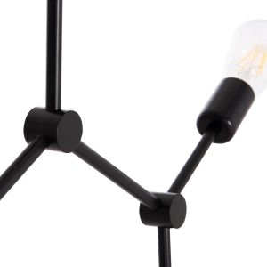 Chandelier with 3 lamps Hm7404.11 black metal 52x5x48cm.