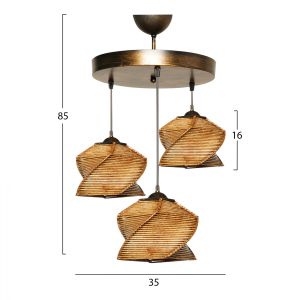 Chandelier with 3 lighting fixtures τμχ Hm7493 35x85