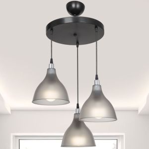 Chandelier with 3 lights Orazioe27 color dark gray/black D40x80cm