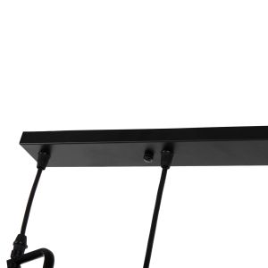 Chandelier with 4 lamps Hm4099 black metal - geometric shapes 70x38x106hcm
