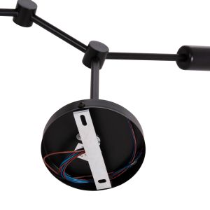 Chandelier with 4 lamps Hm7405.11 black metal 57x5x52cm.