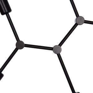Chandelier with 4 lamps Hm7405.11 black metal 57x5x52cm.