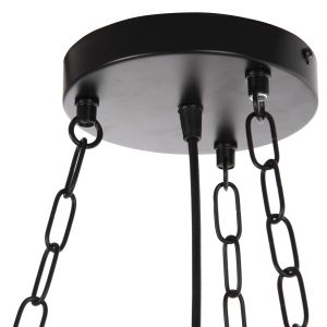 Chandelier with 6 lamps Hm4116 wood-metal-glass 119hcm