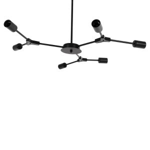 Chandelier with 6 lamps Hm4125 black metal 75x75x75hcm