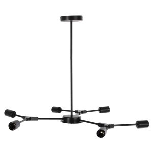 Chandelier with 6 lamps Hm4125 black metal 75x75x75hcm