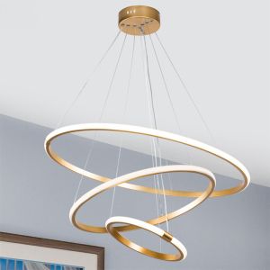 Chandelier with Led lights 60-80w gold D60x100cm