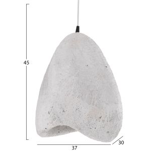 Stone-look chandelier Stoner (s) Hm4417.02 white 37x30x45cm.