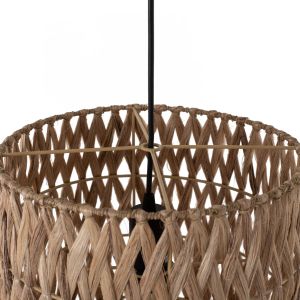 Chandelier with abaca or manila hemp fibers boho style 30x30x40hcm Hm7781
