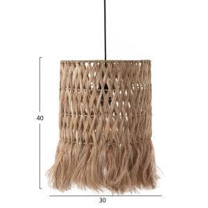 Chandelier with abaca or manila hemp fibers boho style 30x30x40hcm Hm7781