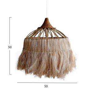 Chandelier with abaca or manila hemp fibers boho style 50x50x50hcm Hm7764