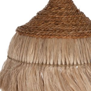 Chandelier with rope and abaca or manila hemp fibers boho style 36x36x40hcm Hm7753