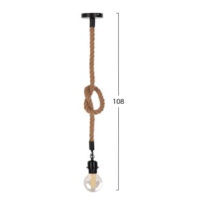 Chandelier with rope, length 1m and thickness 1.6cm-e27 Hm4042