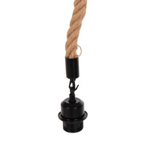 Chandelier with rope, length 1m and thickness 2cm-e27 Hm4043