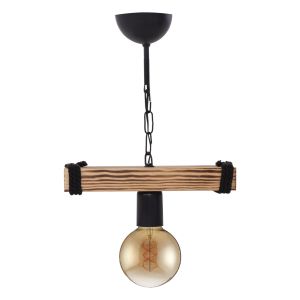 Chandelier with wooden board and chain, 15x11x35hcm Hm7697,01