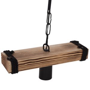 Chandelier with wooden board and chain, 15x11x35hcm Hm7697,01