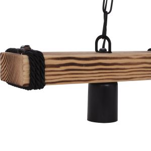 Chandelier with wooden board and chain, 15x11x35hcm Hm7697,01