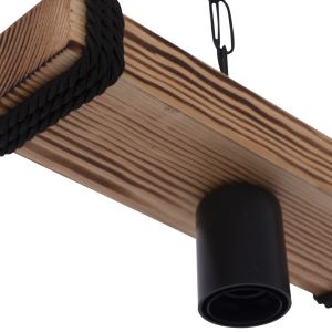 Chandelier with wooden board and chain, 15x11x35hcm Hm7697,01