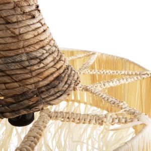 Chandelier with fringes Hm7853 made of dried palm leaves D41x34hcm