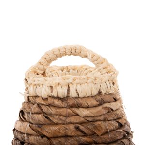 Chandelier with fringes Hm7854 made of dried palm leaves D51x37hcm