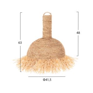 Chandelier with fringes Hm7855 made of dried palm leaves D41.5x48hcm