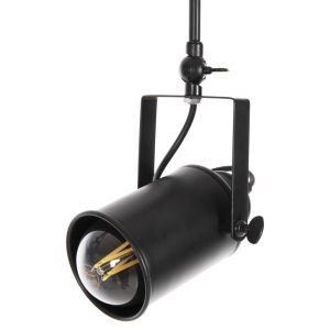 Chandelier with 3 lamps Hm4124 black metal with spotlights 70.5x14x50hcm