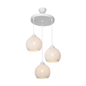 Chandelier with three lamps Pwl-0973 I E27 white D35x18cm