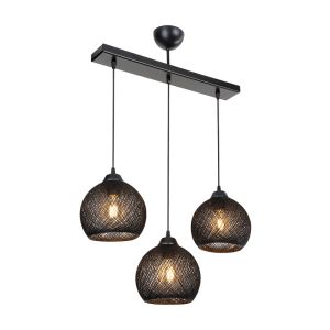 Chandelier with three lamps Pwl-0973 Ii E27 black 50x18x85cm