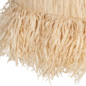Chandelier with cylindrical shade made of sisal fibers in natural color 80x80x45hcmhm7790
