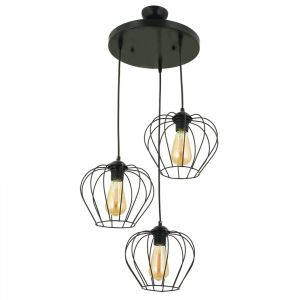 Triple chandelier black metal Hm7564,01 40x80