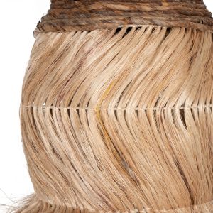 Cylindrical chandelier made of natural abaca boho style 30x30x45hcmhm7763