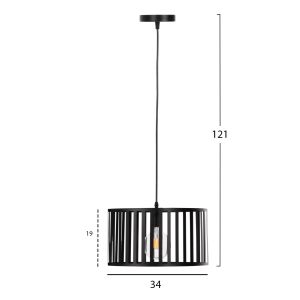 Chandelier black metal 34x23x121hcm Hm4113
