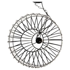 Chandelier black metal and glass D29x38-137hcm Hm4093