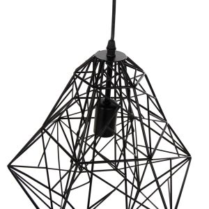 Chandelier black metal mesh 36x30x130hcm Hm4067