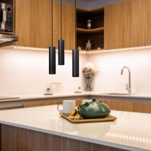 Chandelier black Gu10 30x100cm