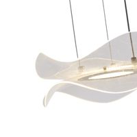 Chandelier, acrylic, round, Led, 34w, 3024lm, 3000k, Φ340mm, black, Arte Illumina Firenze