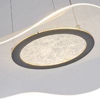 Chandelier, acrylic, round, Led, 48w, 4320lm3000k, φ540 mm, black, Arte Illumina Firenze